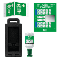 K.57 Vorteils-Set Wandbox Augenspülung iBox 1, Augenspül.Single, Schild, Anleitung.