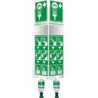 K.57 Wand-Augenspülstation BIG, 2 Flaschen à 500 ml, grün, Kunststoff, 630x940mm