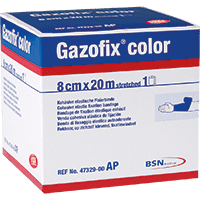 Gazofix® Fixierbinde, blau, latexfrei, 8cm, 20m/Rolle