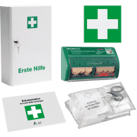K.57 Vorteils-Set Verbandschrank Classic, Rettungszeichen, Pflasterspender gefüllt