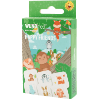 WUNDmed® Kinderpflaster HAPPY FRIENDS, 10 Pflaster einzeln verpackt, 38x38mm
