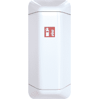 Aufbewahrungsschrank für Feuerlöscher, weiß, 11,3kg, 1027x433x225mm