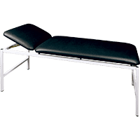 Untersuchungsliege, 2-teilig, Belastbarkeit bis 200 kg, schwarz, 1900x700x680mm
