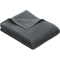 IBENA® Decke Porto, anthrazit, verstärkte Baumwolle, 150x200cm