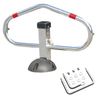 Parkpfosten-Set Parky AR 100, gleichschließend, zum Einbetonieren, 500x730mm