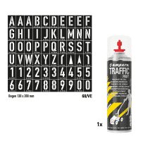 Vorteils-Set Schablonensatz 4, ökolog. Papierplatte, Traffic Paint rot,500ml