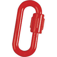K.57 Schraubenkettenglieder, mit Gewinde-Überwurfmutter, rot, Ø 6mm, 10/VE
