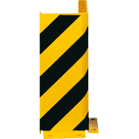 K.57 Anfahrschutzprofil, L-Form, zum Aufdübeln, gelb pulverbeschichtet,160x400x6mm