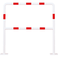 K.57 Schutzbügel light mit Knieholm, z.Aufdübeln, rot/weiß, Stahl, Ø42mm,1000x1000mm
