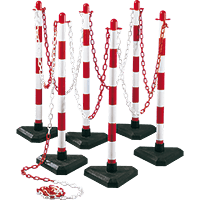 K.57 Kettenständer-Set Intern Medi, 6-tlg., rot/weiß, Kunststoff, Ø 40mm, 900mm