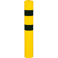K.57 Schutzpfosten XXXL, z.Einbeton., gelb/schwarz, Stahl, Ø219mm,1300mm über Flur