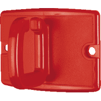 K.57 Wandplatine, m. Haken (offen), für Absperrketten Ø 6-10mm, rot, inkl. Schrauben