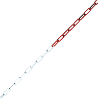 K.57 Absperrkette, rot/weiß, Stahl, verzinkt, Ø 6mm, 5m/VE