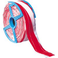 Absperrband, rot/weiß schraffiert, Polyethylen,2-fach fadenverstärkt,250m/Rolle