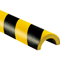 Knuffi Rohrschutzprofil Typ R1, selbstklebend/Schellen, gelb/schwarz, Ø30mm, PU,1m