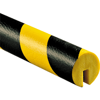Knuffi Kantenschutzprofil Typ B, zum Aufstecken/Anschrauben, gelb/schwarz, PU,1m