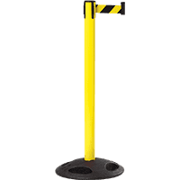 RS-GUIDESYSTEMS Gurtpfosten Outdoor, gelb, Kunststoff, Ø 65mm, Gurt ge/s,50mm,4m