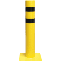 K.57 Schutzpfosten XXXL, z.dübeln, gelb/schwarz, Stahl, pulverbesch., Ø219mm,1300mm