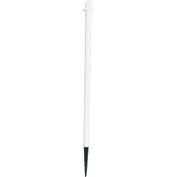 K.57 Kettenpfosten Extern, mit Einschlagspitze, weiß, Kunststoff, Länge 1250mm