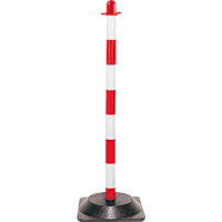 K.57 Einzelkettenständer Mobil Medi, rot/weiß, Kunststoff, 900mm