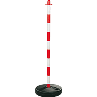 K.57 Einzelkettenständer Universal Maxi, rot/weiß, Kunststoff, Höhe 1100mm