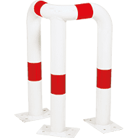 K.57 Schutzwinkel, zum Aufdübeln, rot/weiß, verzinkt, pulverbeschichtet,350x650mm