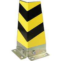 K.57 Eckanfahrschutz Bodenwinkel außen, DGUV, chromat. Stahl, SL 170mm, 400mm