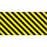 Ersatzfolie für Stahl-Schutzbügel, gelb/schwarz, Folie, selbstklebend, 820x405mm