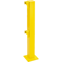 Rammschutz-Standpfosten Anfang/Ende, kunststoffbeschichtet, gelb, Stahl, 1000mm