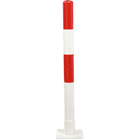 Sperrpfosten Flex, zum Aufdübeln, rot/weiß, Stahl, 1000mm