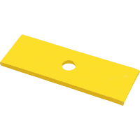 Decklasche M 10, für Stahlschutzplanken Typ B, gelb