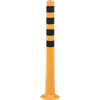 K.57 Absperrpfosten StandUp, richtet sich selbst. auf, gelb/schwarz, Ø 80mm,1000mm