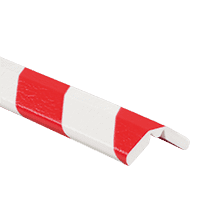 Knuffi Eckschutzprofil Typ W FLEX, selbstklebend/Aufschrauben, rot/weiß, 1m