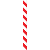 Warnmarkierungsstreifen, ASR A1.3, rot/weiß, Folie, selbstklebend,1000x75mm,10/VE