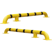 K.57 LKW Einfahrhilfe MODUL Set, re/li und 2 Gerade, Aufdüb., gelb, Stahl,2800x315mm