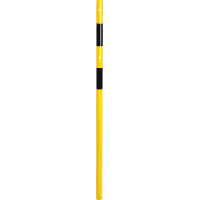 K.57 Schutzpfosten Light, z.Einbeton., gelb/schwarz, Stahl, verzinkt,1400mm Ø42mm
