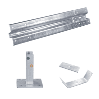 Erweiterungs-Set Stahlplanken Typ B, IPE 250, zum Aufdübeln, Baulänge 1,33m