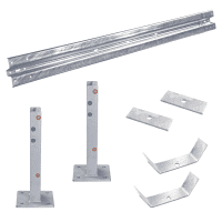 Ergänzungs-Set Stahlplanken Typ B, IPE 500, zum Aufdübeln, Baulänge 4m