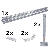 Ergänzungs-Set Stahlplanken Typ B, IPE 1000, zum Aufdübeln, Baulänge 4m