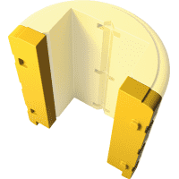Erweiterungsstück, für Kolom Protector 400/500/600, gelb, 100mm, 2/VE