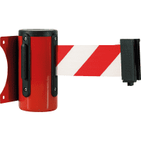 K.57 Wandkassette, rot, Gurt rot/weiß schraffiert,4m, inkl. Befestigungsmaterial