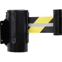 RS-GUIDESYSTEMS Wandkassette Indoor, reflekt., Metallgurt gelb/schwarz,100x120mm