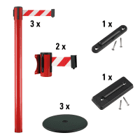 K.57 Vorteils-Set Absperrpfosten, rot, Kunststoff