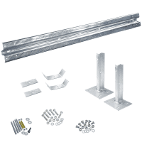 Ergänzungs-Set Stahlschutzplanken Typ B, zum Aufdübeln, Baulänge 4m