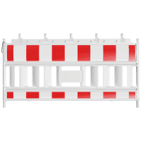Schake Absperrgitter, rot/weiß, RA2, Kunststoff, 2100x1000x50mm, 14kg