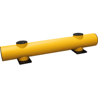 K.57 Rollstopp, zum Aufdübeln, gelb, 1000mm, Ø160mm
