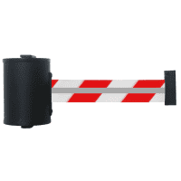 RS-GUIDESYSTEMS Wandkassette, Gurt: rot/weiß schraffiert, Reflexstreifen,7m