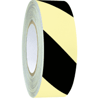 PERMALIGHT® power Warnmarkierungsband, rechts, gelb/schwarz, 50mm, 25m/Rolle