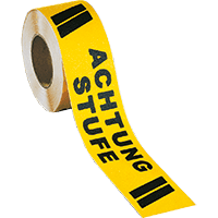 K.57 Trittschutz-Warnmarkierung Achtung Stufe, R13, selbstklebend,75mm,18,3m/Rolle