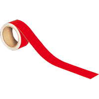 Reflektierendes Warnband, rot-reflektierend, selbstklebend, 50mm, 10m/Rolle
